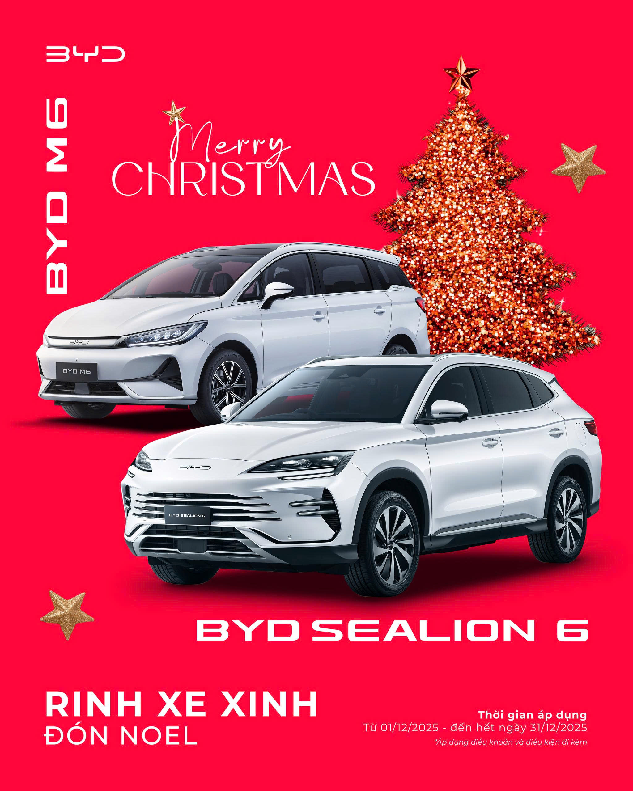 BYD ưu đãi đến 80 triệu đồng cho khách mua xe trong tháng 12/2025